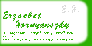 erzsebet hornyanszky business card